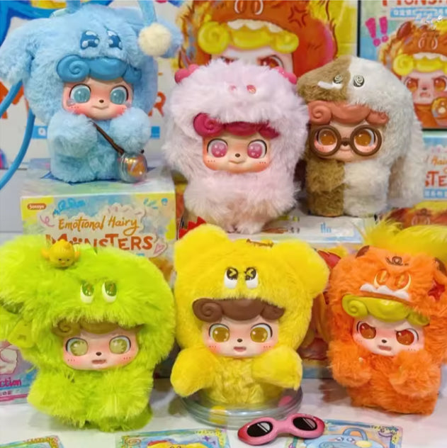 Q Kid Emotional Hairy Monsters Series Plush Figure (Blind Box)