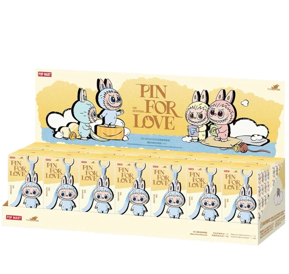 Authentic POP MART Labubu The Monsters Pin for Love Plush A-M (Blind Box)