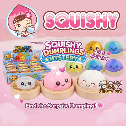 Squishy Dumpling Mystery Golden or Glitter Mystery Squishy 4 inch