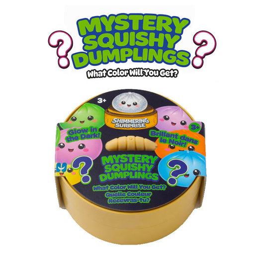 Squishy Mystery Dumplings Glow in the Dark Shimmering Surprise Mystery Squishy 4 inch - Funky Toys 