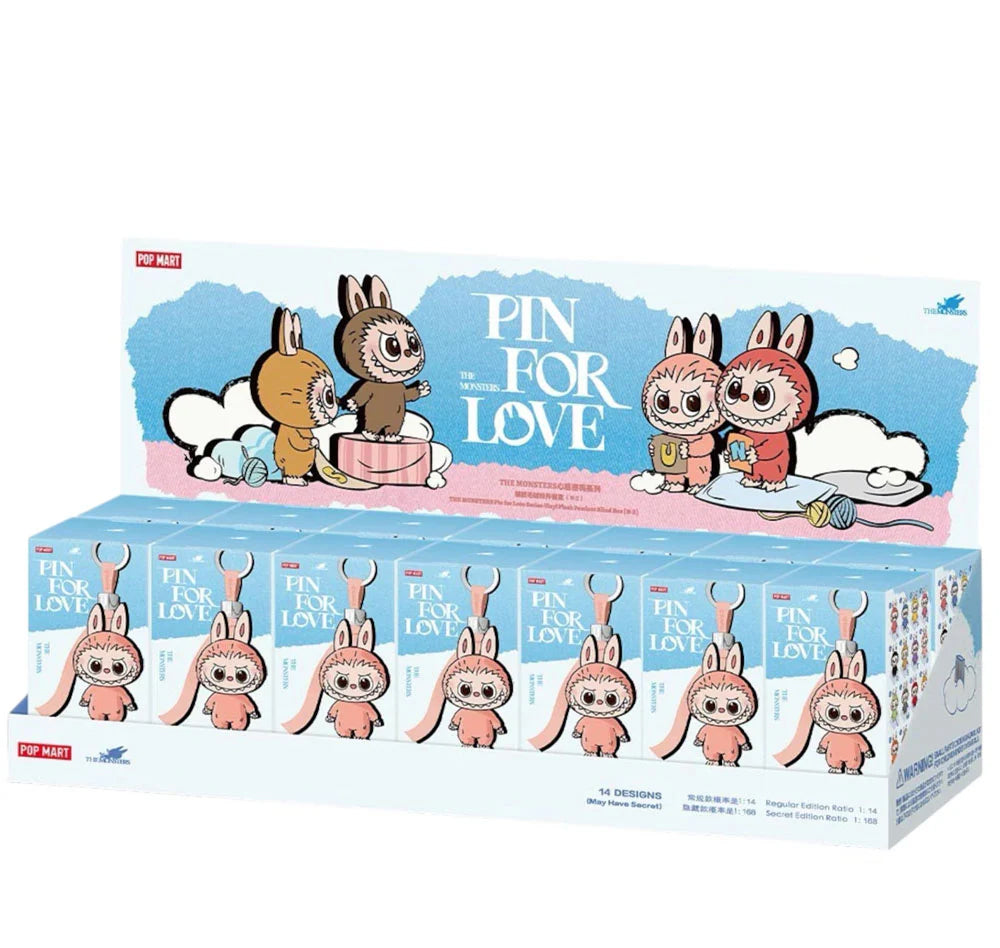 Authentic POP MART Labubu The Monsters Pin for Love Plush N-Z (Blind Box)