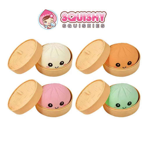 Squishy - Dumplings with Face Bun Mystery Squishy 4 inch